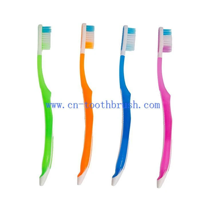 The Side Of Individually Wrapped Soft Adult Toothbrush